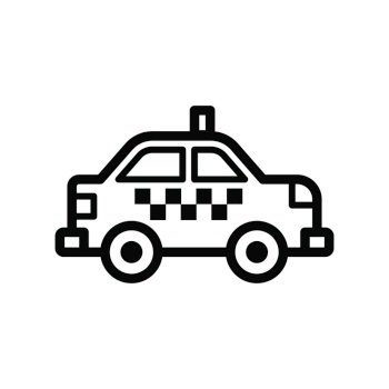 taxi icon line art design
