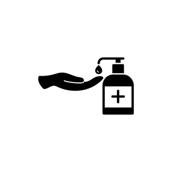 hand sanitizer icon flat vector logo design trendy illustration signage symbol graphic simple