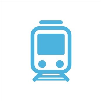 train icon flat vector logo design trendy illustration signage symbol graphic simple