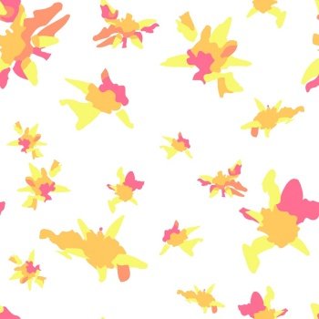 bright seamless pattern with abstract flowers