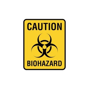 Biohazard Icon Vector Design Template. Warning Sign.