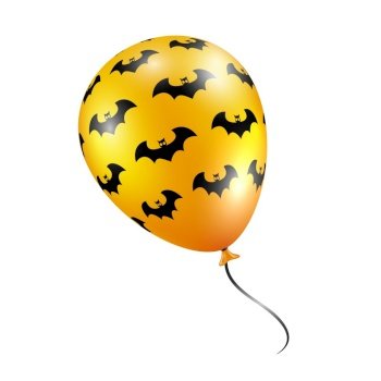 Scary air balloons for halloween. Halloween balloon Vector design illustration isolated on white background