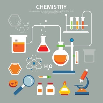 chemistry background education concept flat design