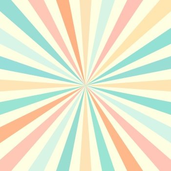 Colorful retro rays background