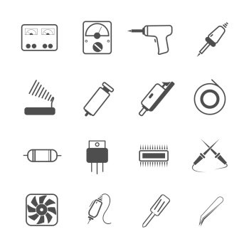 icon electronic repair tool, vector