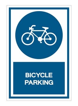 Bicycle Parking Symbol Sign Isolate on White Background,Vector Illustration 