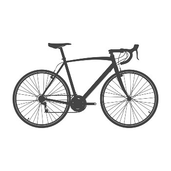 Road Racing Bike Silhouette - Sport Bicycle - Vector Illustration.. Road Racing Bike Silhouette. Vector Illustration