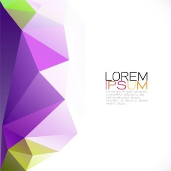 modern colorful geometric template on beside part and white space for text. Modern background for business or technology presentation, app cover, online presentation website element.