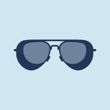 Classic sunglasses icon vector in flat design