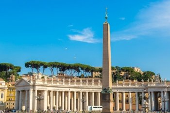 Saint Peter’s Square in Vatican, Rome, Italy in a summer day