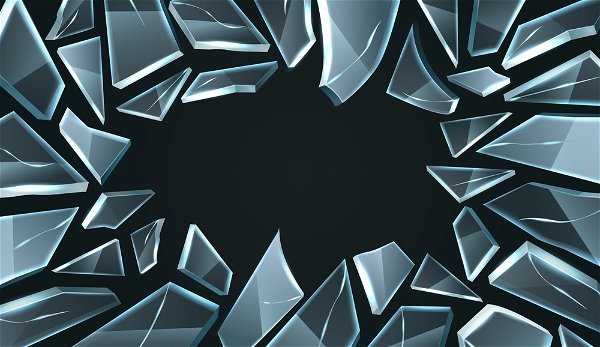 Royalty-Free photo: Photo of clear glass shards