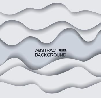 Abstract vector background from gray paper waves.
