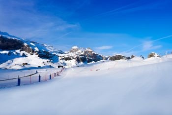 Candanchu ski in Huesca on Canfranc Pyrenees at Spain
