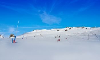 Candanchu ski in Huesca on Canfranc Pyrenees at Spain