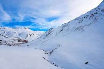 Astun ski area in Huesca on Pyrenees at Spain