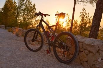 Denia Alicante from Montgo with MTB bicycle mountain bike