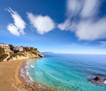 Campello of Alicante Cala Lanuza beach in Spain at Costa Blanca
