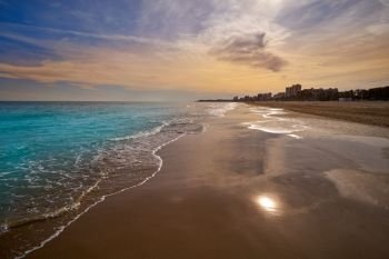 El Campello beach Muchavista playa in Alicante at Costa Blanca of Spain