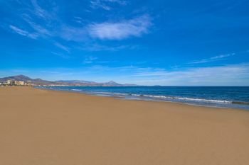 San Juan of Alicante beach playa at Costa blanca of Spain