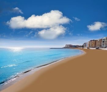 Playa los Locos beach in Torrevieja in Alicante Spain at Costa Blanca