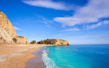 Bol Nou also Bon nou beach in Villajoyosa of Alicante also VilaJoiosa of spain Costa Blanca