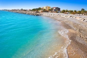 Almenara beach in Castellon of Spain at Mediterranean sea