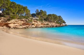Cala Calafato Ametlla de mar beach in Costa dorada of Tarragona Catalonia L’ametlla
