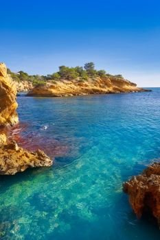Ametlla L’ametlla de mar beach illot in Costa dorada of Tarragona in Catalonia