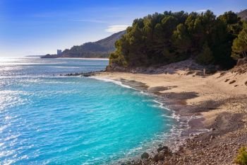 Playa Arenal in Hospitalet del Infant of Tarragona at Costa Dorada of Catalonia