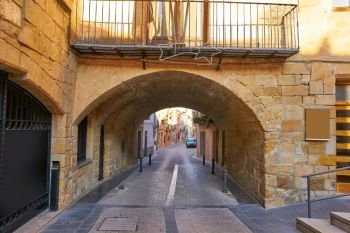 Cabanes village arch of Castellon in Spain