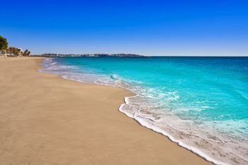 Platja Cap de San Pere beach in Cambrils Tarragona at Costa Dorada of Catalonia