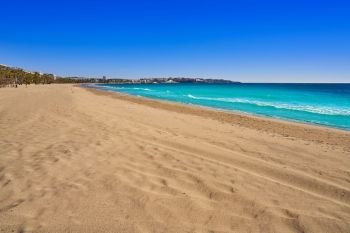Salou beach Ponent Poniente platja in Tarragona of Catalonia