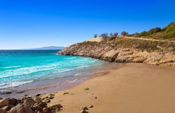 Cala Llenguadets Platja Salou beach in Tarragona of Catalonia