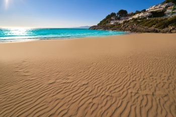Cala Crancs Salou beach in Tarragona of Catalonia
