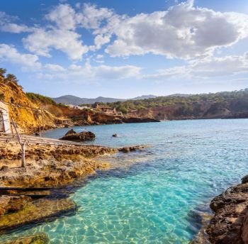 Ibiza Cala Xarraca in Sant Joan of Balearic Islands