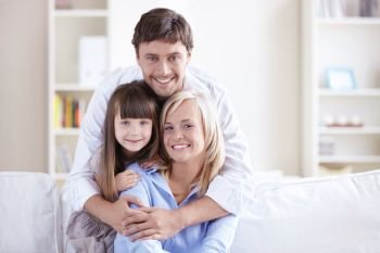 Young family with a child at home