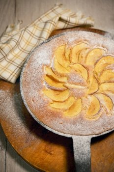 Closeup Tasty Apple Tart Pie As Sweet Dessert