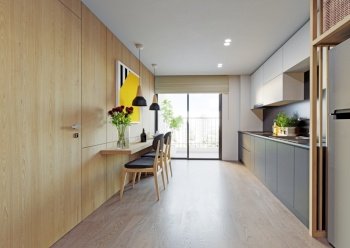 modern kitchen interior. 3d rendering design 