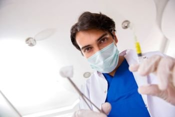 Concept of treating teeth at dentists. The concept of treating teeth at dentists