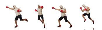 Boxing concept with young sportsman