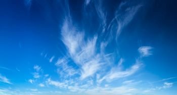 Blue sky with white cirrus clouds. Blue sky with white clouds