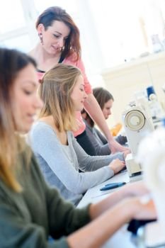 women on a sewing class