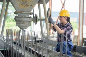 female engineer in a construction site
