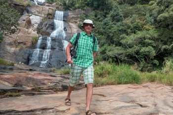 Man in the hike on Sri Lanka