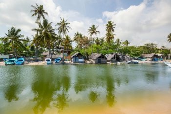 Fishing village on Sri Lanka