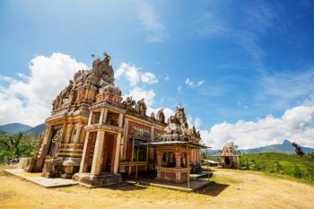 Old Hindu temple in countryside, Sri Lanka