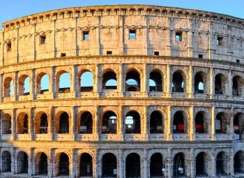Colosseum at morning in Rome, Italy 