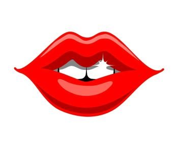 Female lips. Vector image on white background. Eps 10