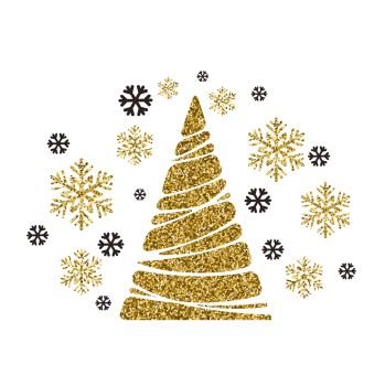 Vector illustration Christmas tree. Holiday background with snowflakes. Vector Christmas tree. Holiday background with snowflakes
