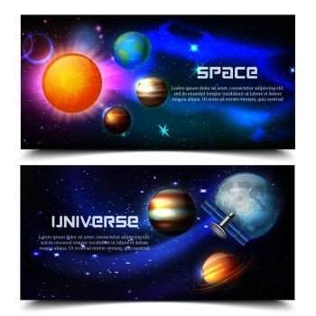 Space Universe Horizontal Banners